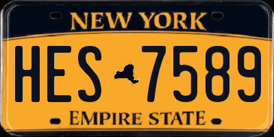 NY license plate HES7589