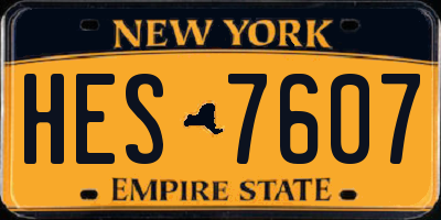 NY license plate HES7607