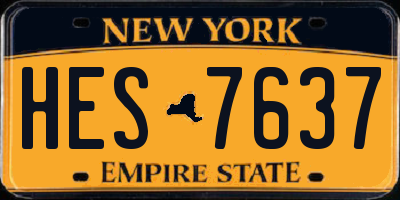 NY license plate HES7637