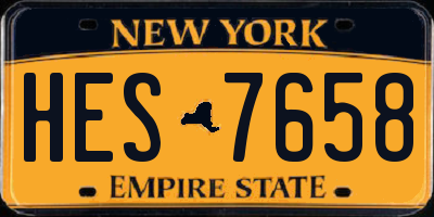 NY license plate HES7658