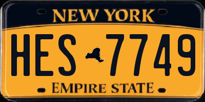 NY license plate HES7749