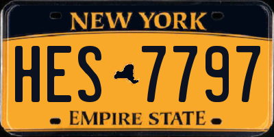 NY license plate HES7797