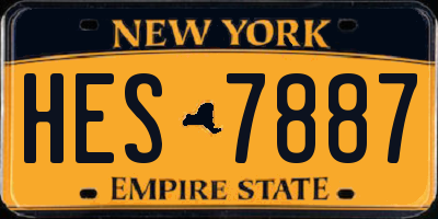 NY license plate HES7887