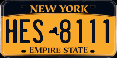 NY license plate HES8111