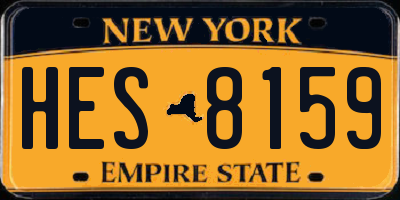 NY license plate HES8159