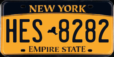 NY license plate HES8282