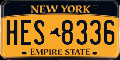 NY license plate HES8336