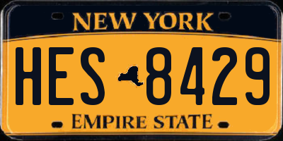 NY license plate HES8429