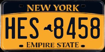NY license plate HES8458