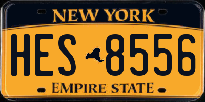 NY license plate HES8556