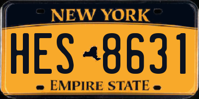 NY license plate HES8631