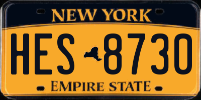 NY license plate HES8730