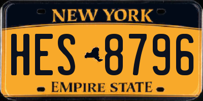 NY license plate HES8796