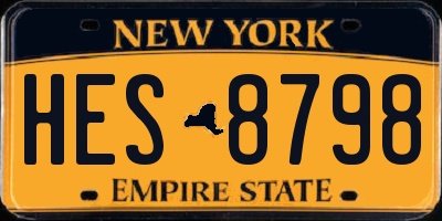 NY license plate HES8798