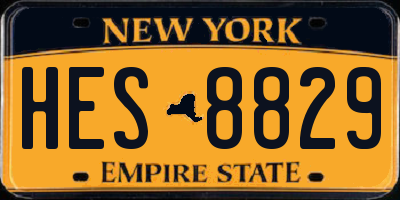 NY license plate HES8829
