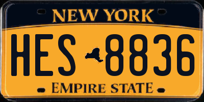 NY license plate HES8836