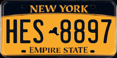 NY license plate HES8897