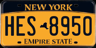 NY license plate HES8950