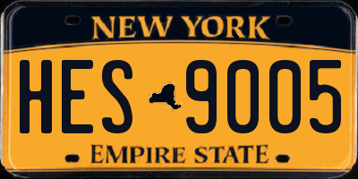NY license plate HES9005