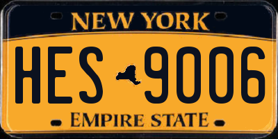 NY license plate HES9006