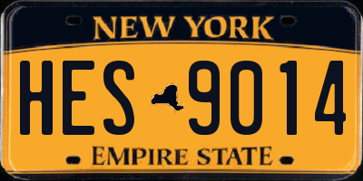 NY license plate HES9014