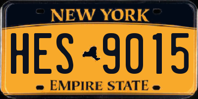 NY license plate HES9015