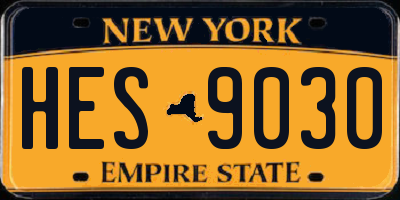 NY license plate HES9030