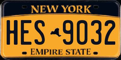 NY license plate HES9032