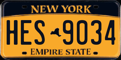 NY license plate HES9034