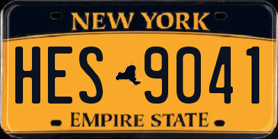 NY license plate HES9041
