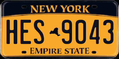 NY license plate HES9043