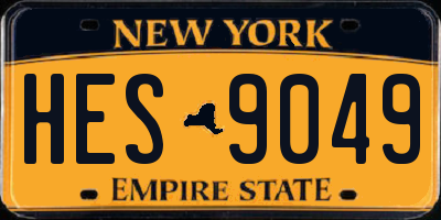NY license plate HES9049