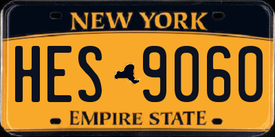 NY license plate HES9060