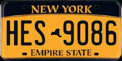 NY license plate HES9086