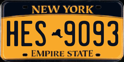 NY license plate HES9093