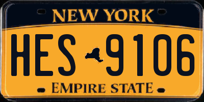 NY license plate HES9106