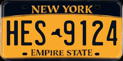NY license plate HES9124