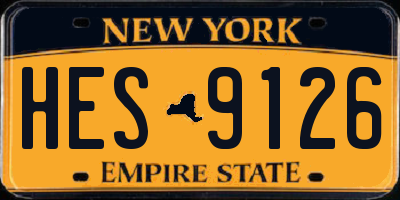NY license plate HES9126