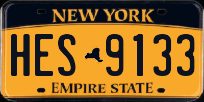 NY license plate HES9133