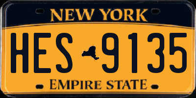 NY license plate HES9135