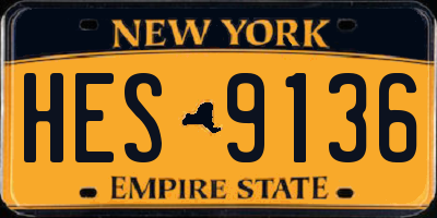 NY license plate HES9136