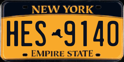NY license plate HES9140