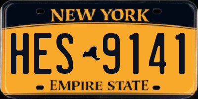 NY license plate HES9141