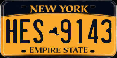 NY license plate HES9143