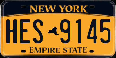 NY license plate HES9145