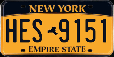 NY license plate HES9151