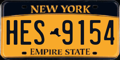 NY license plate HES9154