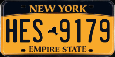 NY license plate HES9179