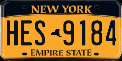 NY license plate HES9184