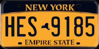 NY license plate HES9185